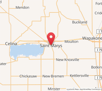 Map of Saint Marys, Ohio