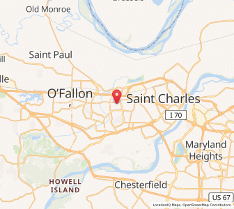 Map of Saint Peters, Missouri