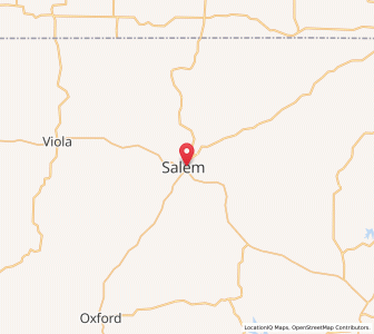 Map of Salem, Arkansas