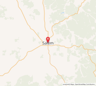 Map of Salem, Missouri
