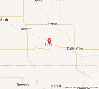 Map of Salem, Nebraska