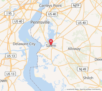 Map of Salem, New Jersey