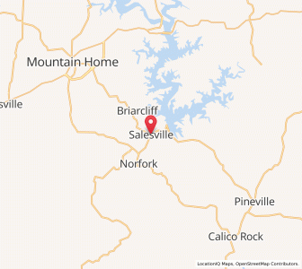 Map of Salesville, Arkansas