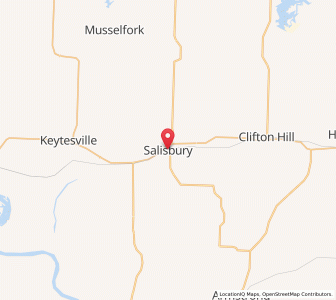 Map of Salisbury, Missouri