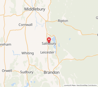 Map of Salisbury, Vermont