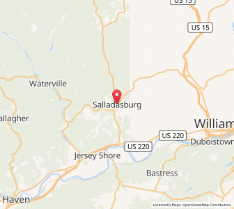 Map of Salladasburg, Pennsylvania