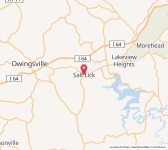 Map of Salt Lick, Kentucky