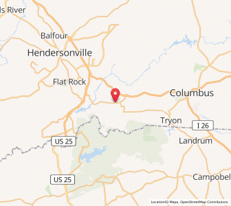 Map of Saluda, North Carolina