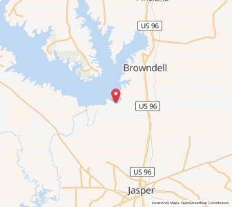 Map of Sam Rayburn, Texas