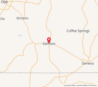 Map of Samson, Alabama