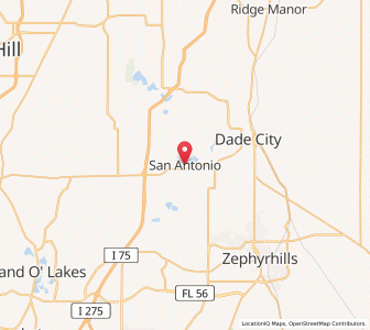 Map of San Antonio, Florida