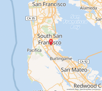 Map of San Bruno, California
