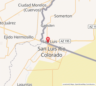 Map of San Luis, Arizona