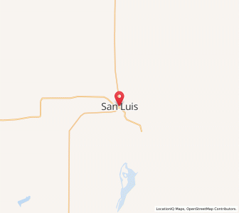 Map of San Luis, Colorado