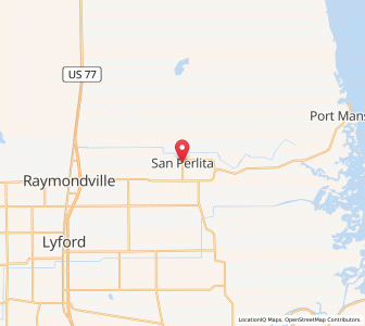 Map of San Perlita, Texas