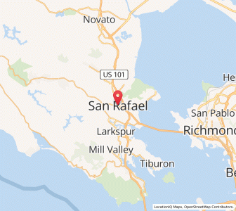 Map of San Rafael, California