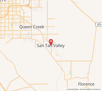 Map of San Tan Valley, Arizona