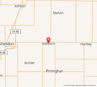 Map of Sanborn, Iowa