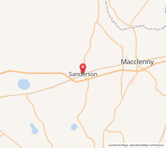 Map of Sanderson, Florida