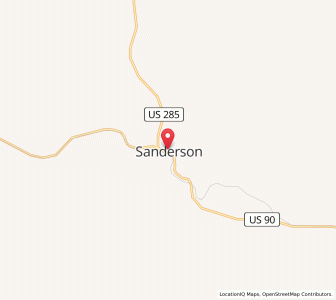 Map of Sanderson, Texas