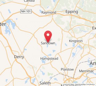 Map of Sandown, New Hampshire