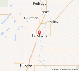 Map of Sandstone, Minnesota