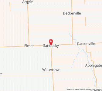 Map of Sandusky, Michigan