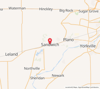 Map of Sandwich, Illinois