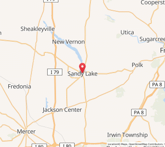 Map of Sandy Lake, Pennsylvania