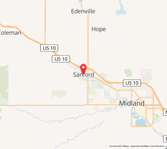 Map of Sanford, Michigan