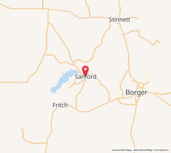 Map of Sanford, Texas