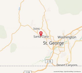 Map of Santa Clara, Utah