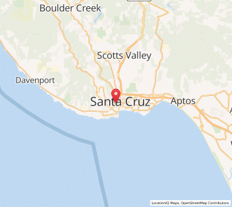 Map of Santa Cruz, California