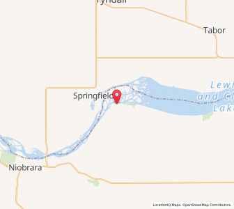 Map of Santee, Nebraska