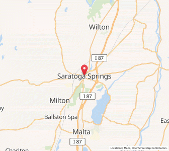 Map of Saratoga Springs, New York