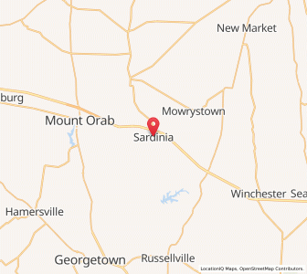 Map of Sardinia, Ohio