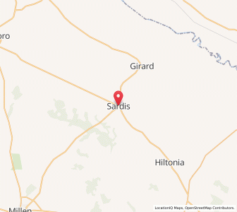 Map of Sardis, Georgia