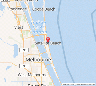 Map of Satellite Beach, Florida