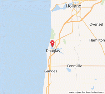 Map of Saugatuck, Michigan