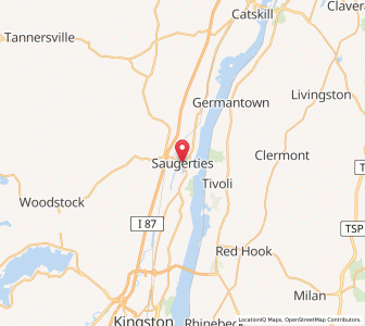 Map of Saugerties, New York