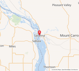 Map of Savanna, Illinois