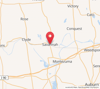 Map of Savannah, New York