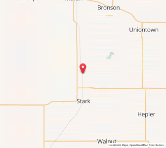 Map of Savonburg, Kansas