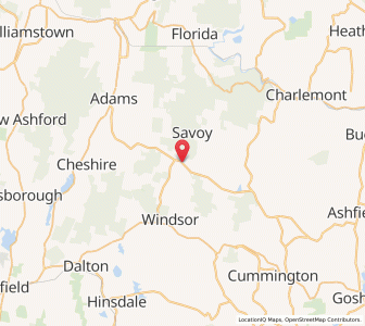 Map of Savoy, Massachusetts