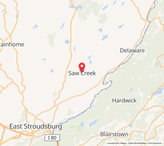 Map of Saw Creek, Pennsylvania