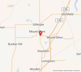 Map of Sawyerville, Illinois