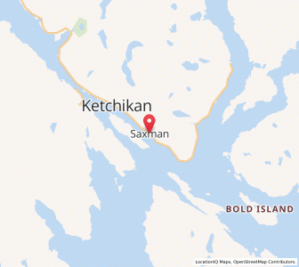 Map of Saxman, Alaska