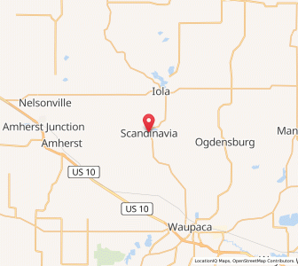 Map of Scandinavia, Wisconsin