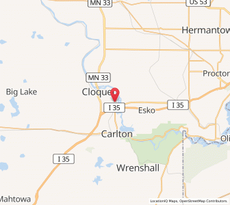 Map of Scanlon, Minnesota