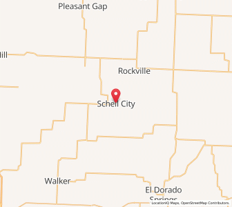 Map of Schell City, Missouri